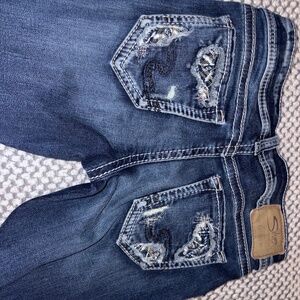 Women’s silver jeans